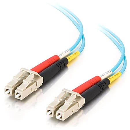 C2G 15m LC-LC 10Gb 50/125 OM3 Duplex Multimode PVC Fiber Optic Cable (USA-Made) - Aqua - Patch cable - LC multi-mode (M) to LC multi-mode (M) - 15 m - fiber optic - duplex - 50 / 125 micron - OM3 - aqua