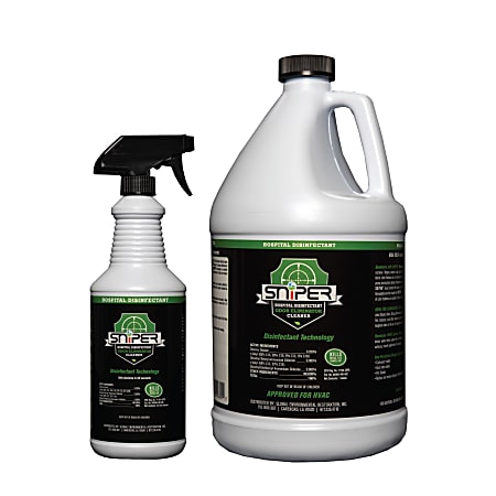 Sniper Hospital Disinfectant Odor Eliminator & All-Purpose Cleaner Spray, 32 Oz and 1 Gallon
