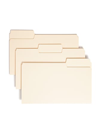 Smead® SuperTab® Heavyweight File Folders, Legal Size, 1/3 Cut, Manila, Box Of 50