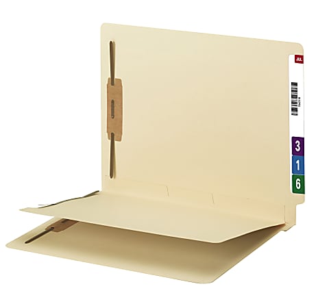 Smead® End-Tab Fastener Folders With Dividers, Letter Size,