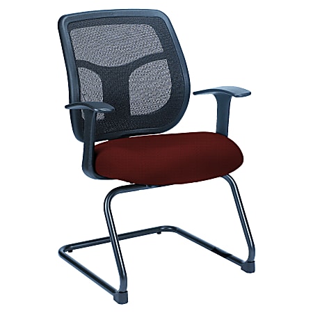 Raynor® Eurotech Apollo VMTG9900 Sled-Base Guest Chair, 36"H x 24"W x 20"D, Burgundy Ratio Port Fabric