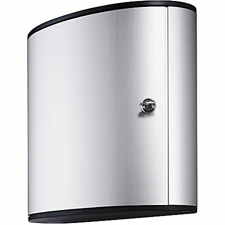 Durable 54-Key Locking Tag-Style Aluminum Key Tag Cabinet, 11" x 11 3/4" x 4 5/8", Silver