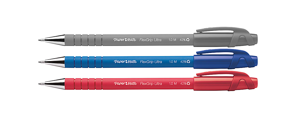 Pack of 12 PaperMate Flexgrip Ultra Ball Pen Medium Red 
