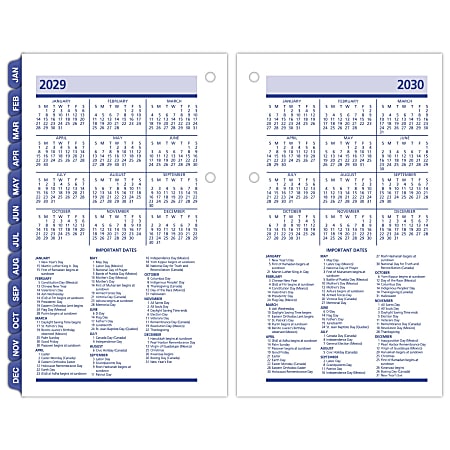 AT A GLANCE QuickNotes 2027 Daily Loose Leaf Desk Calendar Refill ...