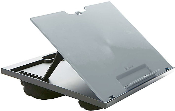 Mind Reader 8-Position Laptop Desk, 3”H x 14-3/4”W x 11-1/8”D, Gray