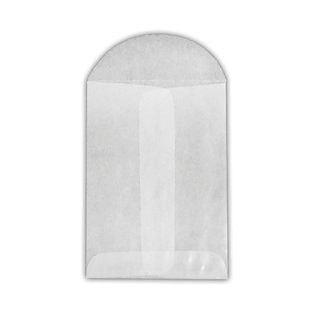 LUX Open-End Envelopes, 3" x 4 1/2", Flap Closure, Glassine, Pack Of 1,000