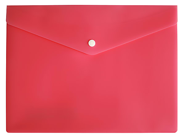 Office Depot® Brand Poly Envelope, 8-1/2" x 11", Pink