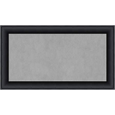 Amanti Art Magnetic Bulletin Board, Steel/Aluminum, 27" x 15", Nero Black Wood Frame