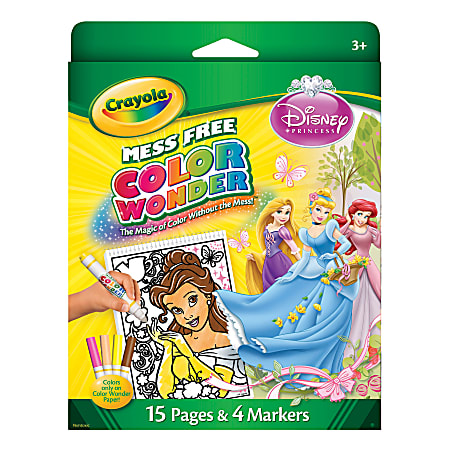 Crayola Color Wonder Mess-Free Glitter Paper & Markers Kit, Disney Pri