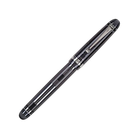 Pilot® Custom 74 Smoke Fountain Pen With 14K Gold Nib, Fine Point, Smoke Gray Barrel, Black Ink
