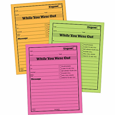 Message Pad,While You Were Out,4x5,50 Shts/PD,12/PK,PK 2pc 