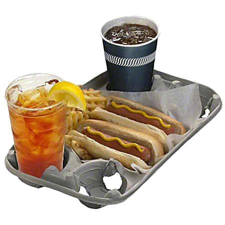 Pactiv 4-Cup Universal Carryout Trays, 8" x 13",