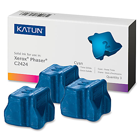 Katun 37975 (Xerox 108R00660) Cyan Solid Ink Sticks, Box Of 3