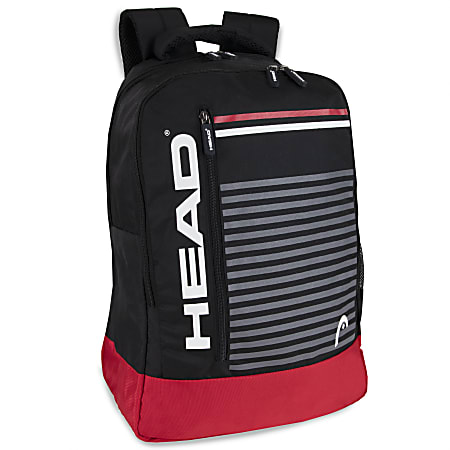 HEAD Headshot Backpack With 15 Laptop Pocket BlackRed - Office Depot