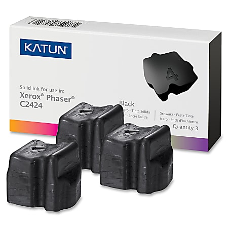Katun 37978 (Xerox 108R00663) Black Solid Ink Sticks, Box Of 3