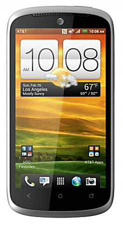 HTC One VX AT&T 4G LTE Unlocked GSM Android Cell Phone, Gray/Red