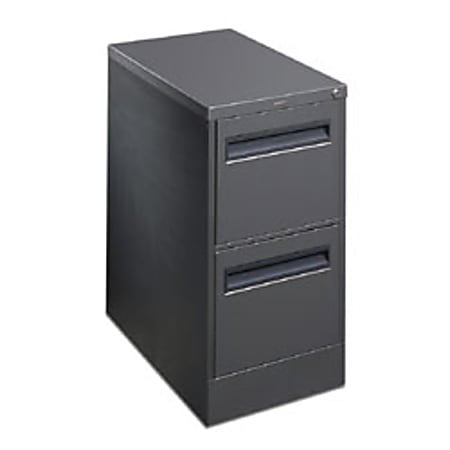 HON® 470 Series Vertical File, 2 Drawers, 29"H x 15"W x 26 1/2"D, Raw Metal