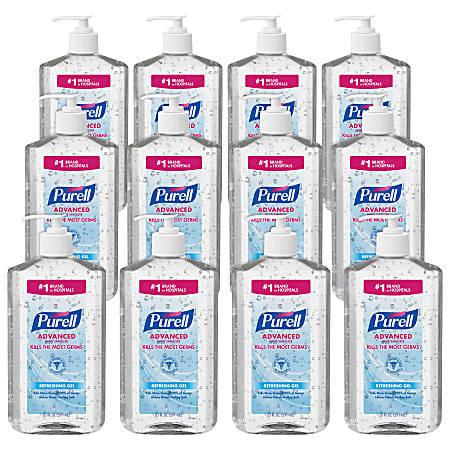 Purell® Instant Hand Sanitizer, 20 Oz. Pump Bottles, Pack Of 12