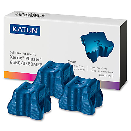 Katun 37991 (Xerox 108R00723) Cyan Solid Ink Sticks, Box Of 3