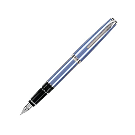Pilot® Falcon Fountain Pen, 14-Karat Gold Extra Fine Point, Sapphire Barrel, Black Ink