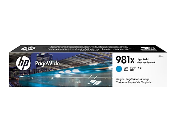 HP 981X High-Yield Cyan Ink Cartridge, L0R09A