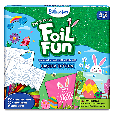 Skillmatics Foil Fun Easter Cards Craft Kit, Kit Of 180 Pieces