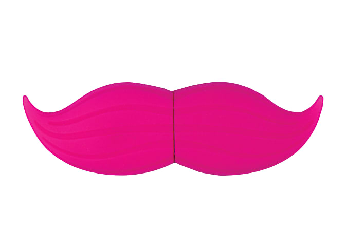 Emtec® Mustache USB Flash Drive, 4GB, Pink