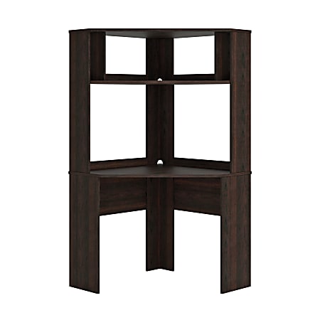 Sauder® Beginnings 33"W Corner Desk With Hutch And Shelves, Cinnamon Cherry