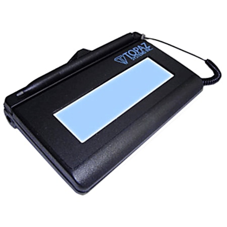 Topaz SigLite LBK460 Electronic Signature Capture Pad, 1-7/16”H x 6”W x 3-3/4”D, Black