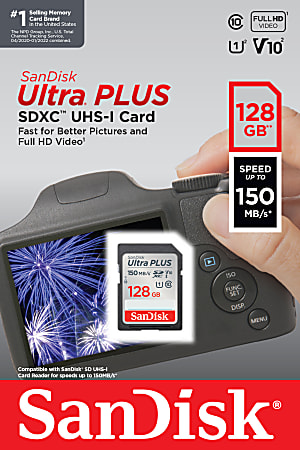 SanDisk Ultra® PLUS SDXC™ UHS-I card, 128GB