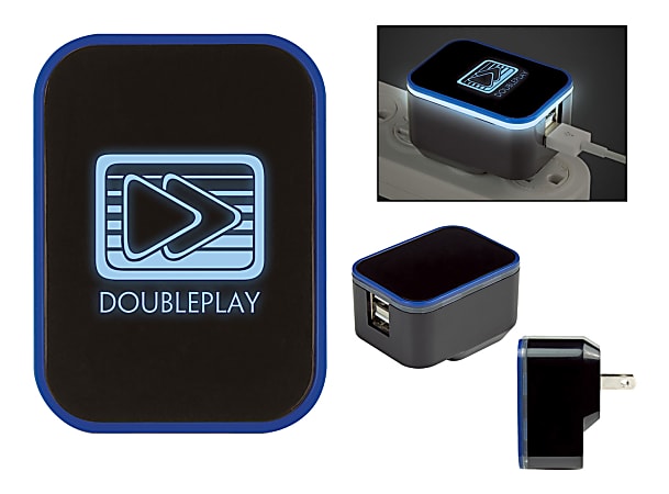 Light-Up Dual USB Port Wall Charger