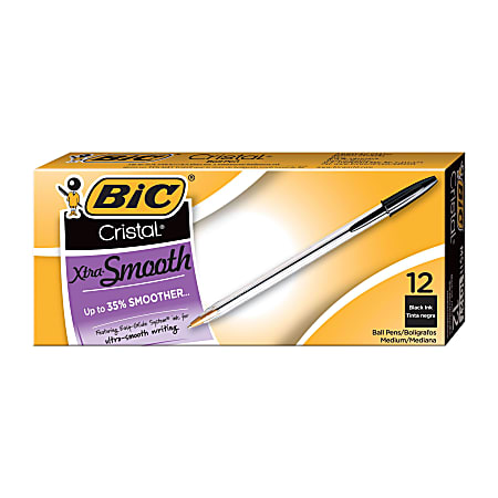 BIC® Cristal® Ballpoint Pens, Medium Point, 1.0 mm,