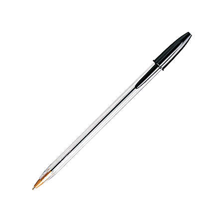  Bic Cristal Original, Ballpoint Pens, Every-Day Biro Pens with  Fine Point (0.8 mm), Ideal for School and Office, Black, Pack of 50 :  Office Products