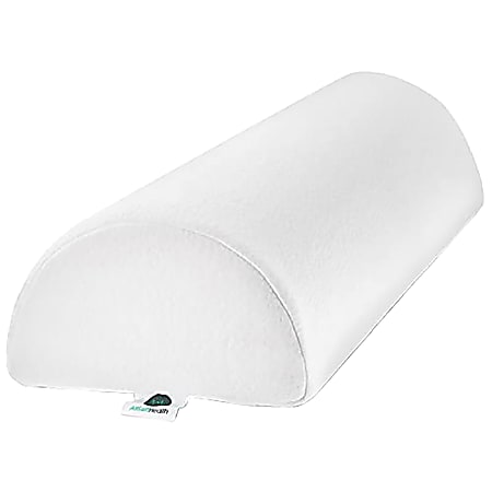 AllSett Health® Large Half-Moon Bolster Foam Pillow, 5-1/8”H x 8-3/4”W x 22-1/8”D, White