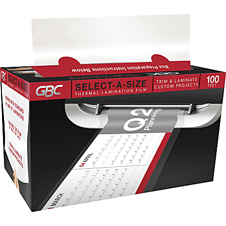 GBC Select-A-Size Thermal Lamination Film - Sheet Size Supported: 0.12
