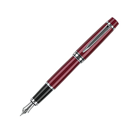 Pilot® Stargazer Fountain Pen With 14K Gold Nib, Medium Point, Ruby Red Barrel, Black Ink