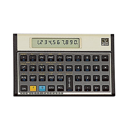 Hewlett Packard HP 12C Financial Calculator with soft sleeve case 