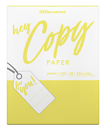 Office Depot Package 500 Sheets niceday Paper Intense Yellow A4 80 GR