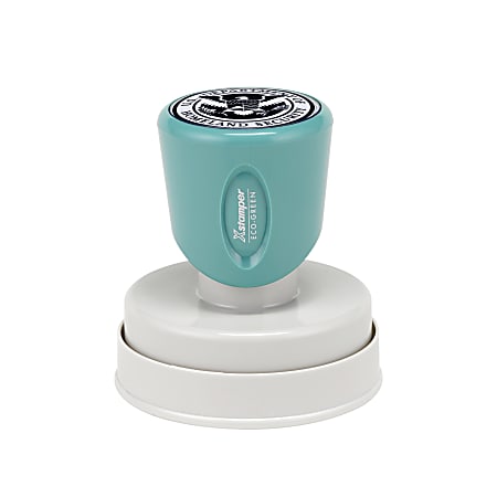 Custom ECO-GREEN Xstamper® Pre-Inked Round Stamp, N53, 52% Recycled, 1-9/16" Diameter Impression