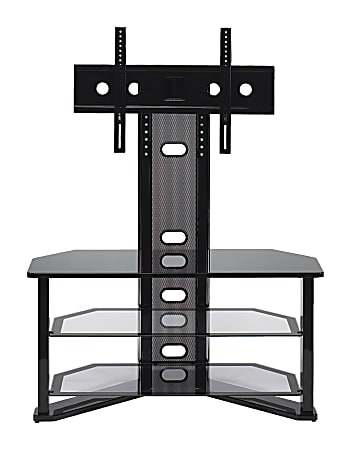 Z-Line Designs® Madrid Flat Panel TV Stand With Integrated Mount, 50"H x 44"W x 18"D, Black