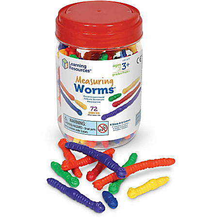 Learning Resources Math Manipulatives, Measuring Worms, Set Of 72