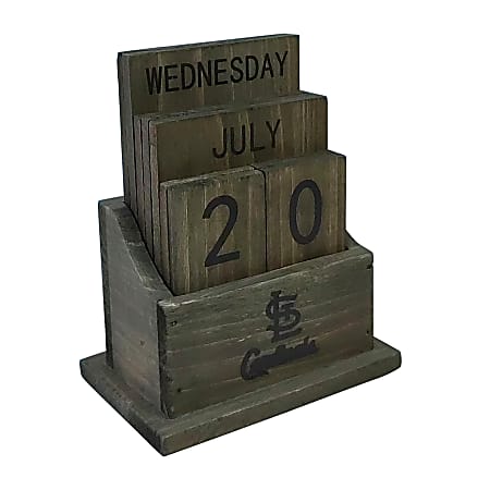 Imperial MLB Wood Block Calendar, St Louis Cardinals