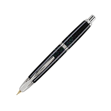 Pilot® Vanishing Point Raden Fountain Pen With 18K Gold Nib, Medium Point, Galaxy Barrel, Black Ink