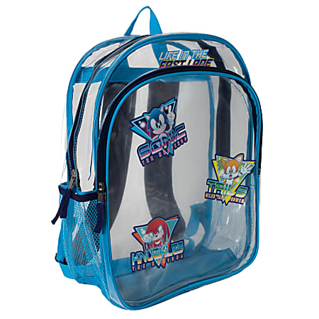 Accessory Innovations Clear Backpack Sonic The Hedgehog Transparent ...
