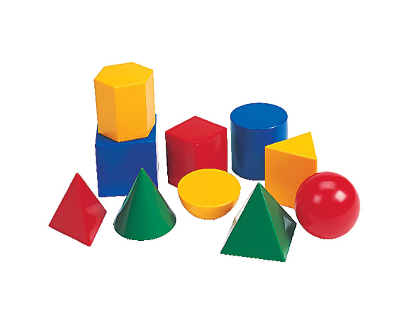 Learning Resources Shape Manipulatives, Large Geometric Shapes, Set Of 10