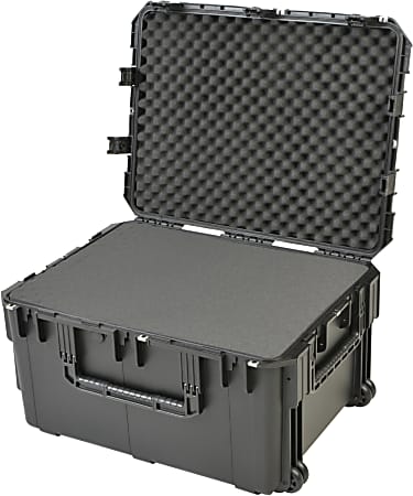 SKB Cases iSeries Pro Audio Utility Case With Cubed Foam, Oversized Handles And Wide-Set Double Wheels, 29"H x 22"W x 16"D, Black