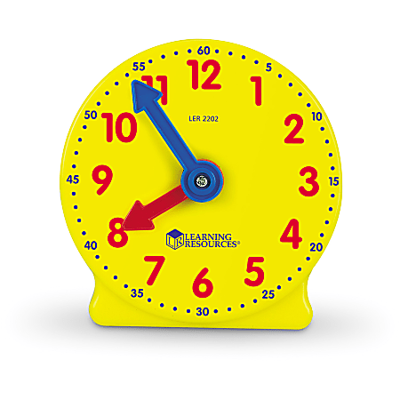 Learning Resources Geared Clocks, 4", Pre K - 4th Grade, Ages 5+, Set Of 6