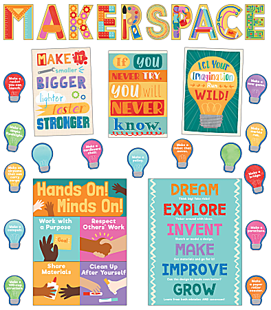 Carson Dellosa Education Makerspace Bulletin Board Set