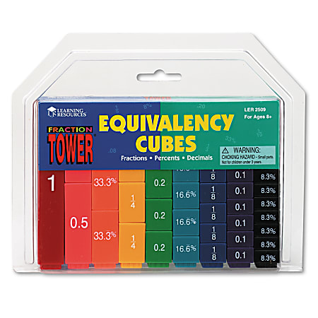 Learning Resources Fraction Tower Cubes, Equivalency Set