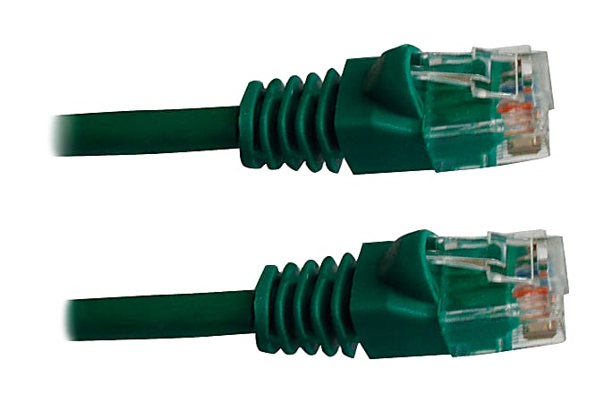 Professional Cable Gigabit Ethernet Cat6 UTP Cable with Boots, 10 ft, Green